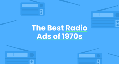 An animated image that says 'The Best Radio Ads of the 1970s'
