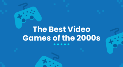 An animated image that says 'The Best Video Games of the '2000s'