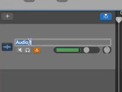 Labeling an audio track in GarageBand