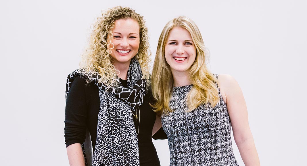 Melissa McInerney (left) with Voices Chief Brand Officer and Sound Stories Podcast host, Stephanie Ciccarelli (right).