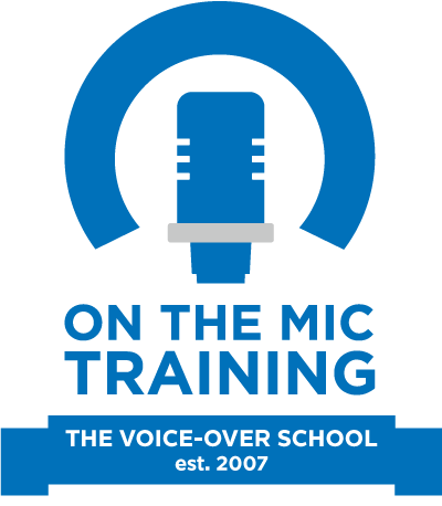 On the Mic Training logo. The voice over school since 2007.