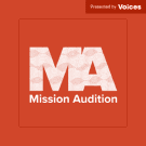 Mission Audition podcast logo.